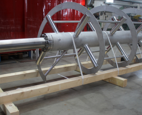 Mischwelle Ø1250 aus hitzbeständigem Edelstahl