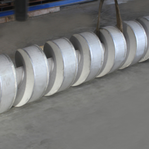 Doppelwandige Schneckenwelle für Heizschnecken oder Kühlschnecken oder Pyrolyseschnecken