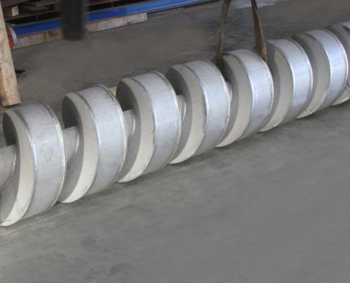 Doppelwandige Schneckenwelle für Heizschnecken oder Kühlschnecken oder Pyrolyseschnecken