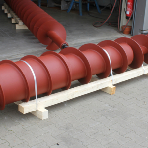 Dosierschnecken mit unterschiedlichenAchsrohren Dosierschnecken mit unterschiedlichenAchsrohren