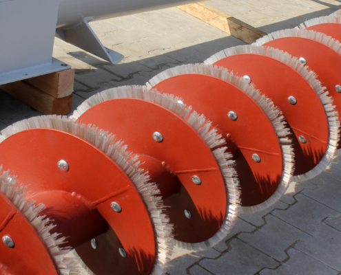 Schneckenwellen mit verschraubten Reinigungsbürsten