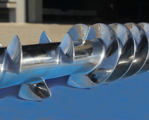 Edelstahlschneckenwelle geschliffen und poliert Edelstahlschneckenwelle geschliffen und poliert