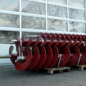 Diverse Ersatzschneckenwellen aus Manganstahl 1.3401 Diverse Ersatzschneckenwellen aus Manganstahl 1.3401