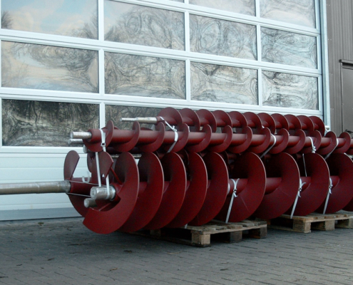 Diverse Ersatzschneckenwellen aus Manganstahl 1.3401 Diverse Ersatzschneckenwellen aus Manganstahl 1.3401