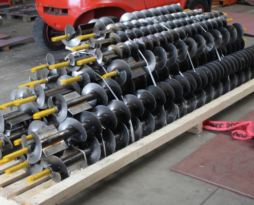 Diverse Stahlschnecken versandbereit Diverse Stahlschnecken versandbereit