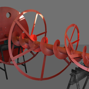 Misch- und Austragsschnecke für Vorratssilo mit Deckel für Silobehälter