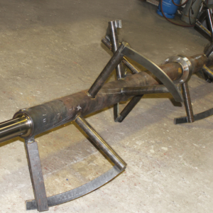 Mischwelle Ø950 mit einzelnen Mischsegmenten, mittig geflanscht bzw. geteilt Mischwelle Ø950 mit einzelnen Mischsegmenten, mittig geflanscht bzw. geteilt