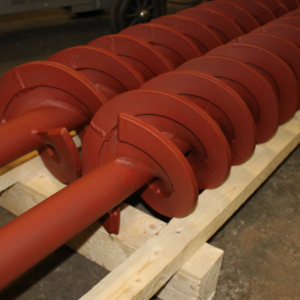 Schneckenwellen doppelgämgig mit zusätzlichen Verschleißsegmenten aus Creusabro