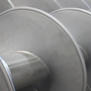 Schneckenwellen mit verrundeter Außenkontur zur Schonung des Förderprodukts