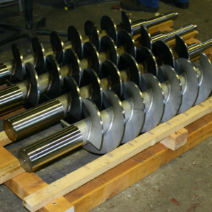 Schneckenwellen für Schneckenpressen außen überdreht aus Duplex 1.4462