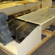 Bunkerentleerschnecke mit Bandflügeln aus Hardox 500