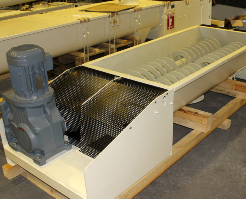 Bunkerentleerschnecke mit Bandflügeln aus Hardox 500