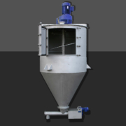 Vorratsbehälter mit Mischwelle und Dosierschnecke