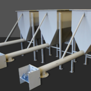 Vorratsbunker mit Austragsschnecken aus RAEX 400 Vorratsbunker mit Austragsschnecken aus RAEX 400