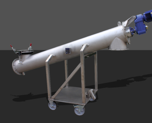 Mobiler Schneckenförderer verfahrbar