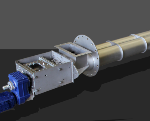 Doppelofenschnecke mit Stirnradgetriebe Doppelofenschnecke mit Stirnradgetriebe