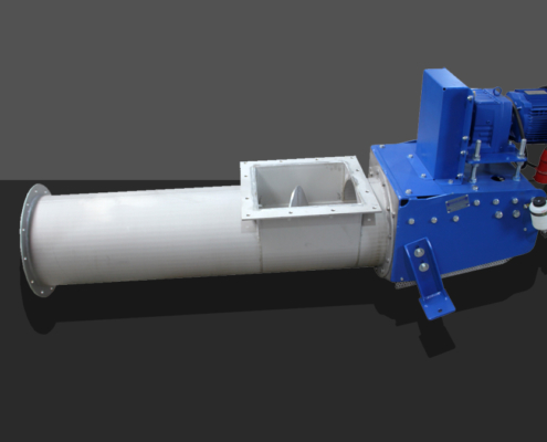 Rohrschneckenförderer mit Kettentrieb