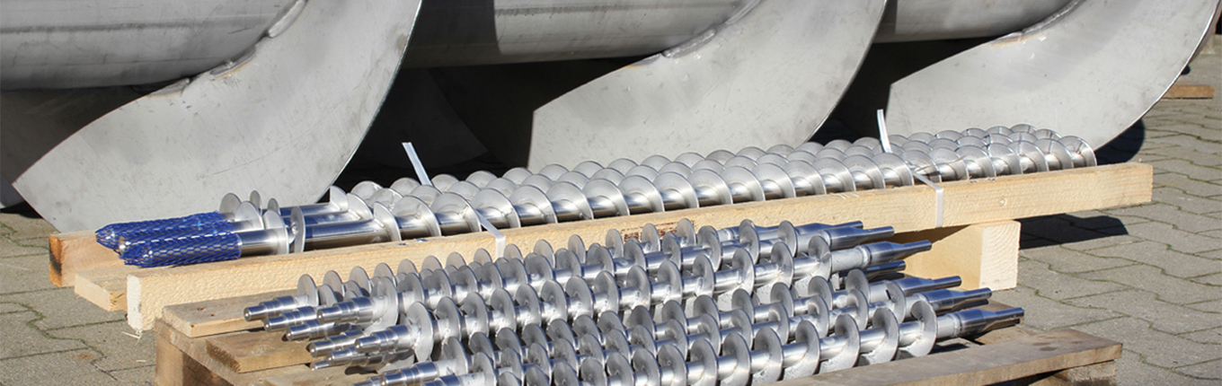 Schneckenwellen in verschiedenen Größen Schneckenwellen in verschiedenen Größen