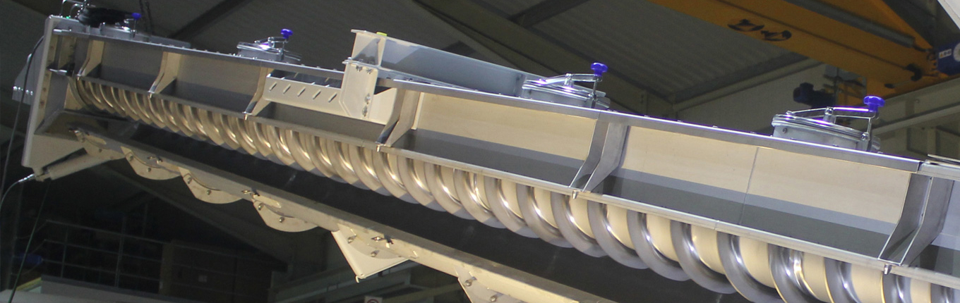 Produktion eines Schneckenförderers Produktion eines Schneckenförderers